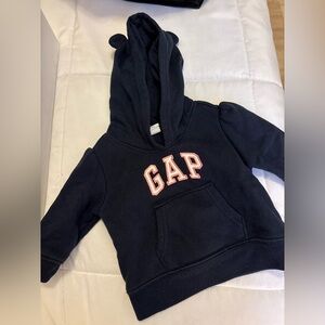 GAP Kids Navy Hoodie with Red Logo